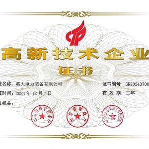 高 新 技 術(shù) 企業(yè)證書